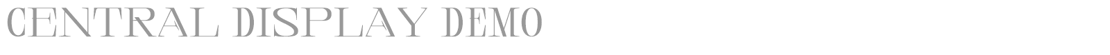 Central Display font preview